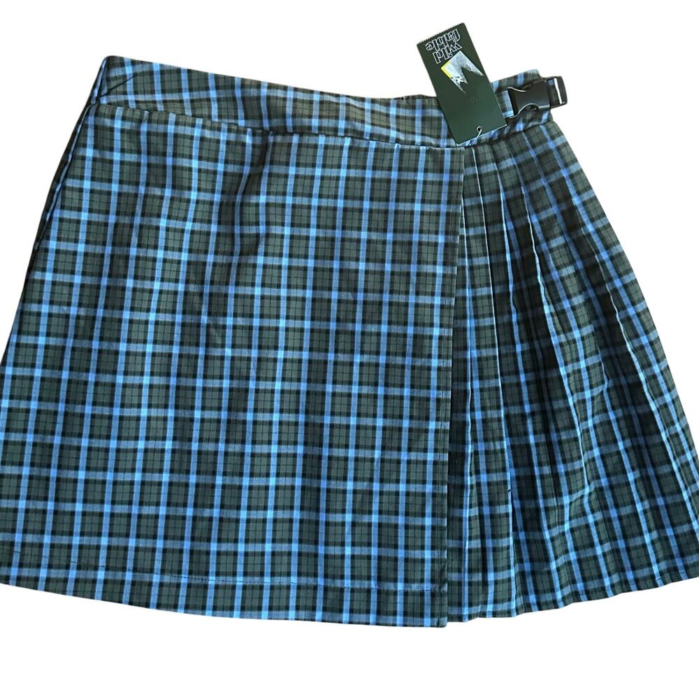 Wild Fable Green and Navy Plaid Pleated XS 
NWT School Girl Mini Skirt